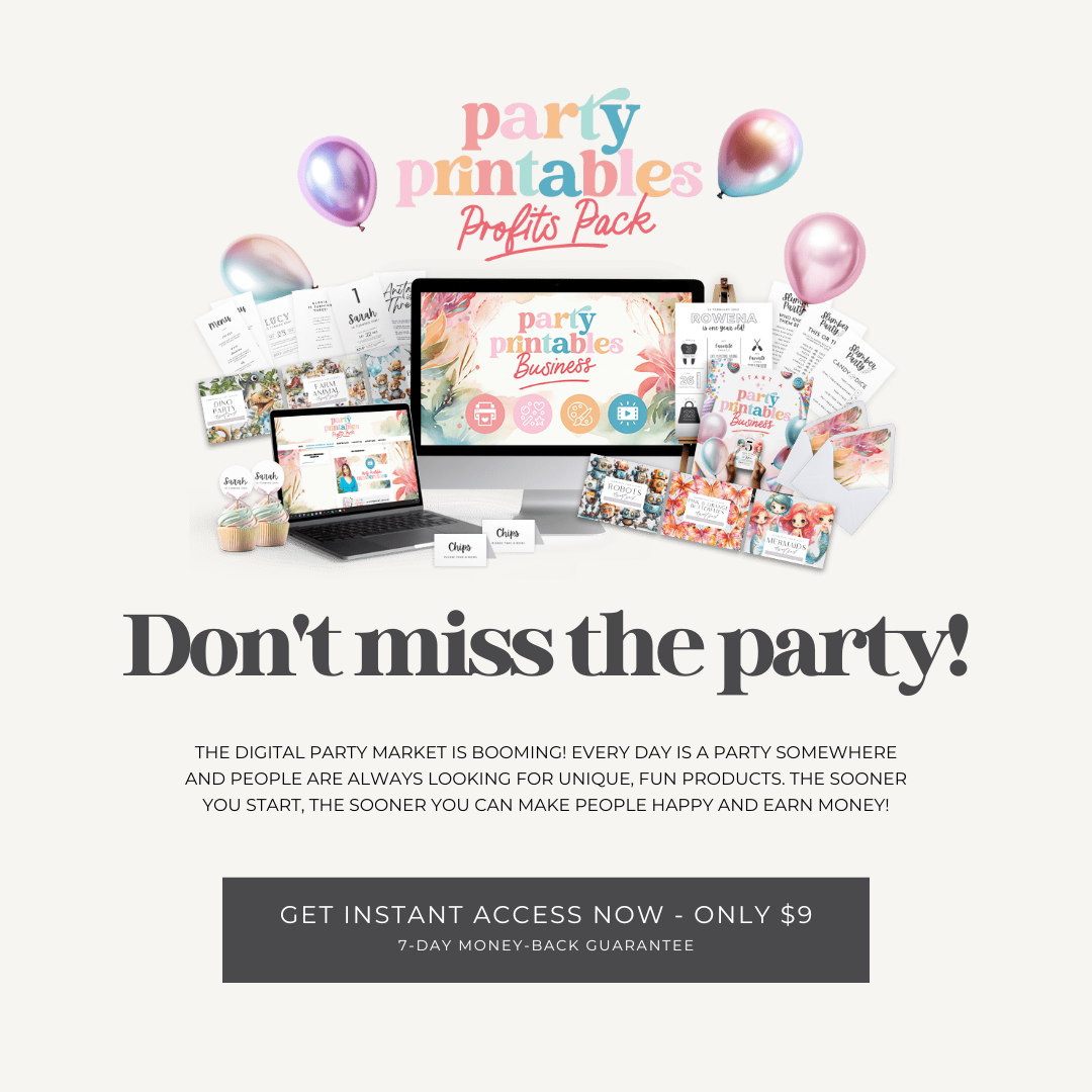 Party Printable Profits — Build a Shop That Sells Party Printables Year-Round