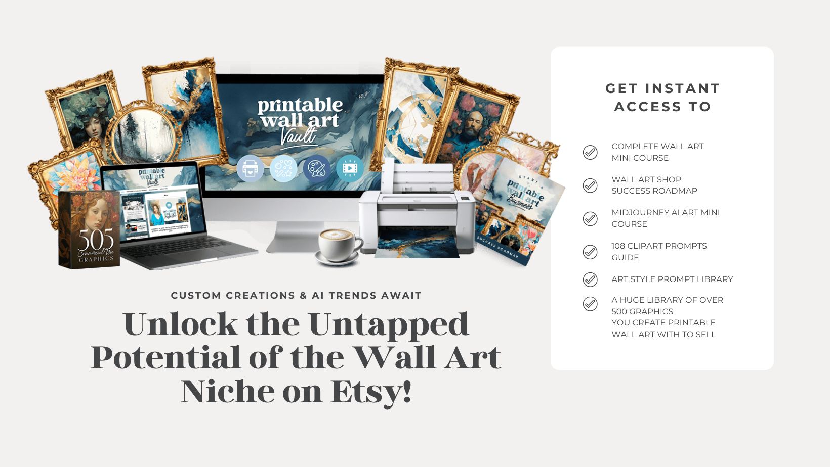 Printable Wall Art Vault — Create and Sell Art Printables That Customers Love