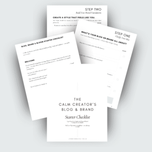 Free Checklist: Start Your Blog & Brand the Calm, Confident Way