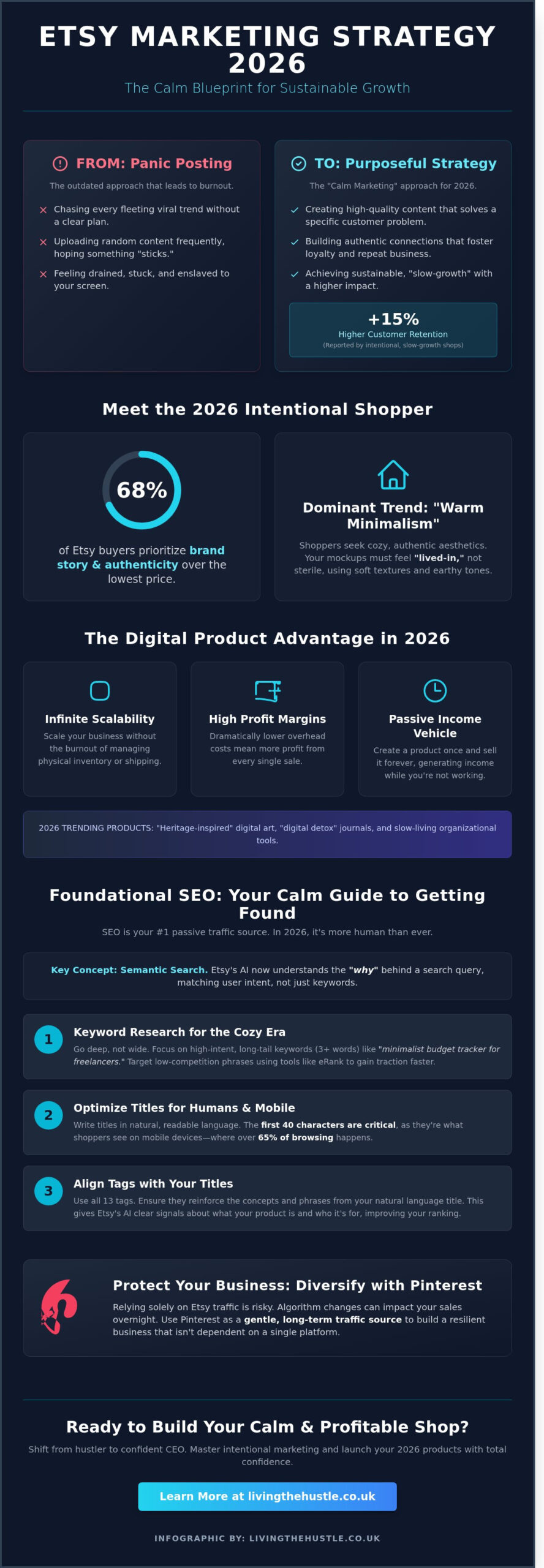 The Ultimate Etsy Marketing Strategy 2026: A Calm Guide to Growth - Infographic