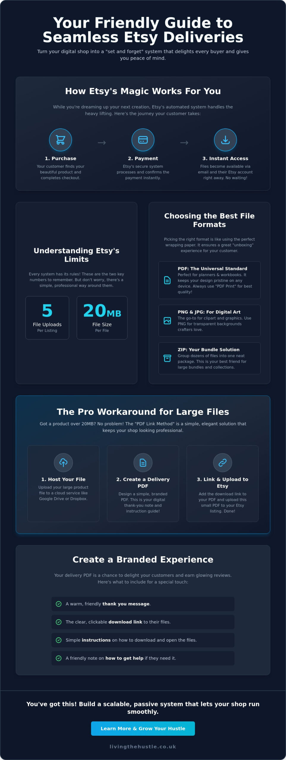 Best Way to Deliver Digital Products on Etsy: A Calm 2026 Guide 2 Best Way to Deliver Digital Products on Etsy: A Calm 2026 Guide - Infographic