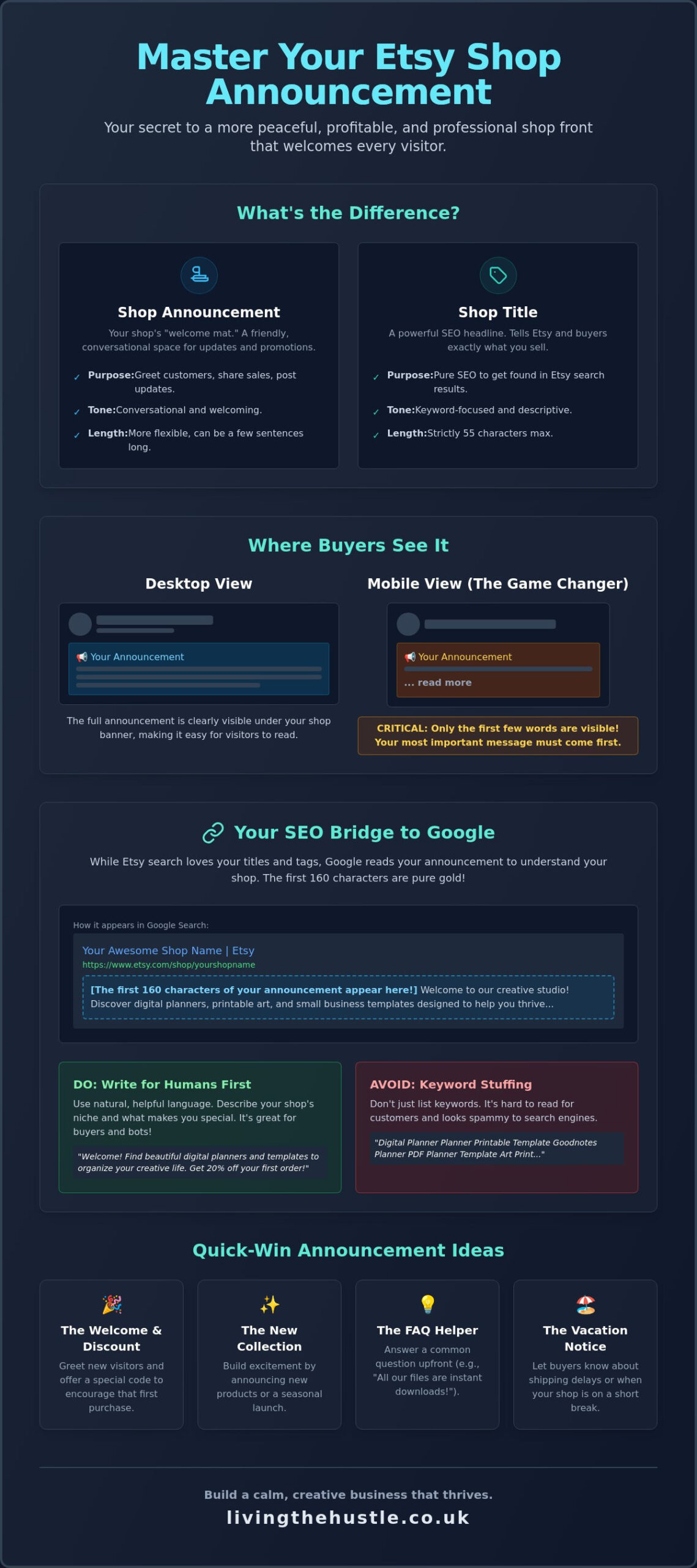 How to write an Etsy shop announcement that converts browsers into buyers 2 How to write an Etsy shop announcement that converts browsers into buyers