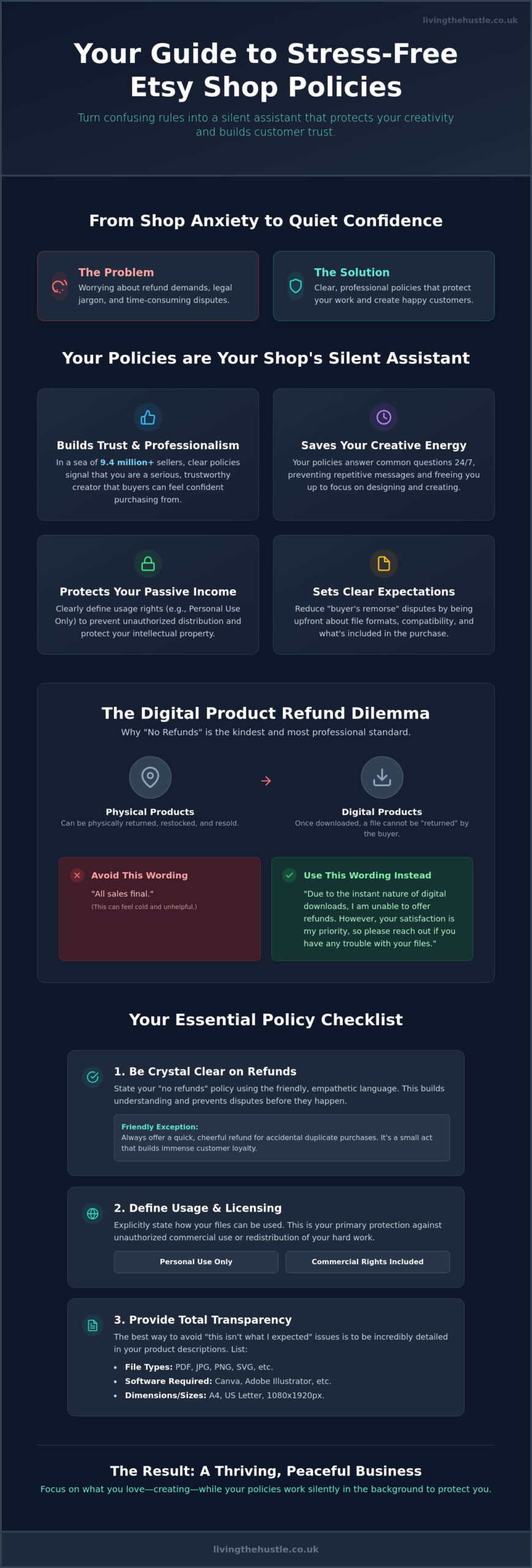 Etsy Shop Policies for Digital Products: A Calm 2026 Guide to Protecting Your Peace